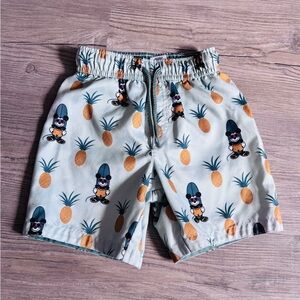 Disney Mickey Green and White Toddler Swim Shorts